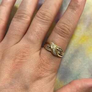 10KYG Diamond Ring Size 8.5-9